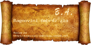 Bagnovini Ambrózia névjegykártya